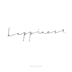 the word happiness written in cursive handwriting