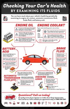 an info sheet describing how to check your car's health by examining its fluids