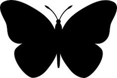 a black and white silhouette of a butterfly