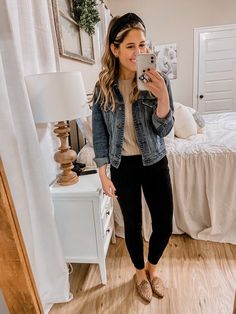 Shop this look @blushingpetite_blog Teacher Black Jeans Outfit, Smart Casual Work Outfit Fall 2023, 2023 Fall Teacher Outfits, Teacher Fashion Winter, Jeans Office Outfits Women, Summer Dressy Casual Outfits, Winter Teaching Outfits, Navy Outfit Ideas, Simple Business Casual Outfits