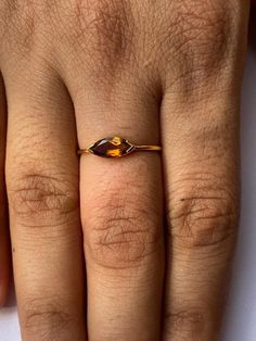 9kt Solid God Ring, Citrine Ring, Genuine Ring, Handmade Ring, Lovely Ring fine Ring, Anniversary Gift Ring, Bridal Ring Specification 1. Metal : 9kt Solid Gold 2. Stamped : 9Kt 3. Weight : 1.05 Gram 4. Gemstone : Citrine 5. Color type : Orange 6. Shape : Marquise Happy Shopping Amber Engagement Ring, Fall Rings, Earthy Jewelry, Aesthetic Grunge Outfit, Gold Rings Jewelry, Fine Ring, Solid Gold Ring, Jewelry Accessories Ideas, Dope Jewelry