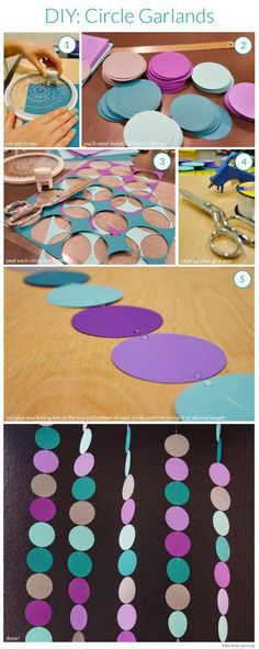 the process for making paper circles is shown