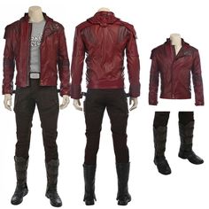 the star lord cosplay costume is shown with boots