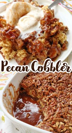 pecan cobbler is an easy dessert recipe