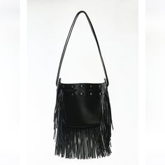 100% Genuine Leather Bag From Zara. This Bag Is Gorgeous!!! Original Retail $169. Brand New With Tags. Measures About 21 Inches From Top Of Stap To Bottom. Black Leather Shoulder Bag For Party, Zara Bags, Black Leather Bag, Black Leather Bags, Genuine Leather Bags, Zara Black, Leather Bag, Genuine Leather, Black Leather