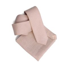 Dusty pink hopsack linen necktie with pocket square if you choose. The manufacturer calls this one rose smoke, it is a light pink with a fleshy tint. As always, we suggest ordering a swatch if color is crucial, as it is difficult to determine online. Hopsack linen neckties are plant based, resembling burlap they are not soft and shiny, rather coarse and without sheen, loosely woven with raised threads, sometimes called slubs, this linen necktie is loaded with character. Choose your necktie width Make A Bow Tie, Cinnamon Color, Pearl Beach, Rustic Fall Wedding, Mens Neck Ties, Tie Accessories, Tie And Pocket Square, How To Make Bows, Pocket Square