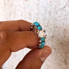 Wedding Turquoise, Turquoise Tuesday, Real Turquoise Jewelry, Rings Turquoise, Rings Eternity