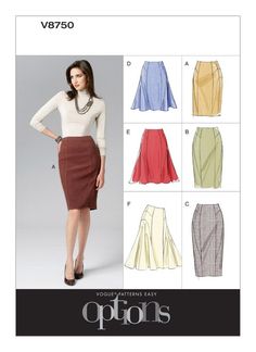 a women's skirt and top sewing pattern