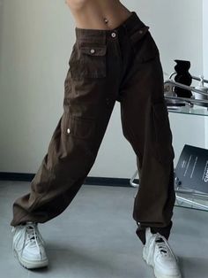 ⚡️Free Shipping 2022 Vintage Wash Baggy Cargo Pants Brown S under $47.00 in Pants at AnotherChill.com Online. Style: Casual/Street/Hip Pop/Punk/Y2K/Vintage. Fabric Content: Cotton Blend. Fit Type: Relax fit. : Get these staple & versatile cargos for cool girl vibes, it easy to style. Crafted from cotton blend fabric, features patched pockets with metal button embellished, complete with a button zip fly design.. SIZE. Waist. Hips. Outseam. S. 27inch/ 68cm. 35inch/ 89cm. 41inch/ 100cm. M. 28inch/ Baggy Cargo Pants, Pants Brown, Sporty Outfits, Pop Punk, Exclusive Fashion, Vintage Fabric, Aesthetic Outfits, Y2k Vintage, Bottoms Pants