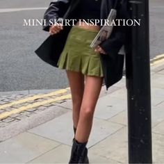 Never Worn Thrift Fits, Urban Outfitters Skirt, Green Mini Skirt, Corduroy Skirt, Summer 24, Green Skirt, Moss Green, New Look, Mini Skirt