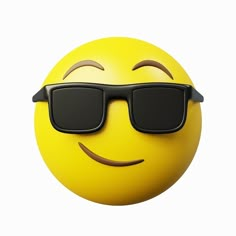 a smiley face with sunglasses on it's eyes