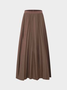 This Pleated Skirt 37"-Brown is the perfect addition to your wardrobe. With it's elegant pleating, this skirt is a versatile and timeless piece that will elevate any outfit. Long Skirt, Pleated Skirt, Timeless Pieces, Wardrobe