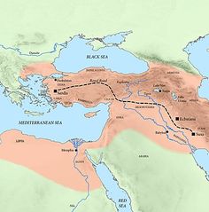 a map of the roman empire showing its routes