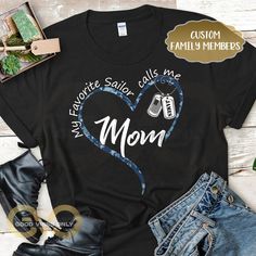 My Favorite Sailor Calls Me Mom Shirts  Navy Family Shirts  Navy Family Gifts  Navy Mom Shirt  Navy Dad Gift  Navy Mom Gift  Navy Dad Shirt  Easy 30 day return policy Air Force Family, Air Force Love, Air Force Families, Navy Families, Navy Chief, Air Force Mom, Straight Clothes