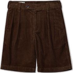 Vintage Brown Cotton Shorts, Brown High-waisted Corduroy Shorts, Brown High Waist Corduroy Shorts, High Waist Brown Corduroy Shorts, Classic Brown Short-length Bottoms, Classic Brown Shorts, Casual Corduroy Bottoms With Welt Pockets, Brown Corduroy Shorts With Pockets, Brown Corduroy Shorts