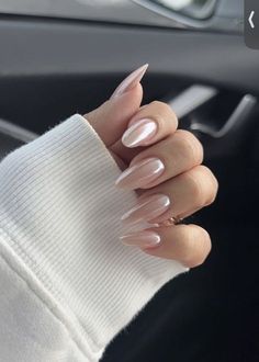 Champagne Nails, Neutral Nails, Elegant Nails, Classy Nails, Chrome Nails, Nude Nails, Nail Manicure