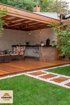 #pergolado #madeira #bambu #pergoladodemadeira #áreadelazer #forrodebambu Oasis Backyard, Small Patio Garden, Rooftop Terrace Design, Modern Backyard Landscaping, Front Yard Design, House Design Pictures, Budget Patio, Patio Garden Design, Modern Backyard