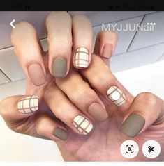 Korean Nail, Korean Nail Art, Plaid Nails, Korean Nails, Nail Idea, Super Nails, Nail Swag, Ideas Nails, Trendy Nail Design