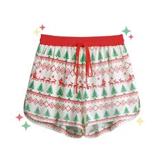 ⚝ Santa Slay Pocket Shorts. Featuring shooting stars, clouds, and dreamy pastel colors. They are stylish, soft, and they have pockets. These boho style shorts are soft and cooling to the skin. The fabric is made of high quality rayon, which ensures both comfort and breathability~ Great for fashion and leisure wear. It makes a perfect gift for her ⚝ ✨Pair Cheetah Print Items ✨ 💟Product Details: ❥Handmade design ❥Breathable Comfort. ❥ True to Size (With pockets, inner lining, and drawstring) ❥ Fabric: Rayon(100% rayon) Soft and cooling to the skin. ❥Care Instruction: Machine wash cold with similar colors, do not bleach, tumble dry low, do not iron, do not dry clean. ❥ Average Production Time: 7 business days before shipment 💟Shipping: It takes 7 days to create the product , and once then, White Shorts With Elastic Waistband For Sleepover, Playful White Bottoms For Sleep, Casual Christmas Bottoms For Sleepovers, White Relaxed Fit Shorts For Sleepover, Cute Christmas Pajamas Shorts, Casual Christmas Sleepwear With Elastic Waistband, Santa Slay, Playful White Sleep Bottoms, Christmas Pajama Shorts Set