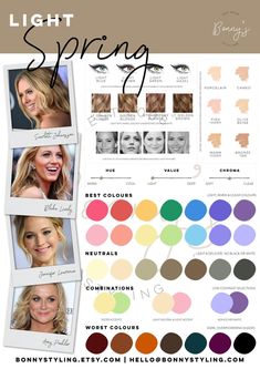 Spring Color Palette Nails, Color Palette Nails, Palette Nails, Spring Skin Tone, Palette Hair Color, Warm Spring Color Palette, True Spring Colors