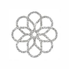 a diamond flower brooch in white gold