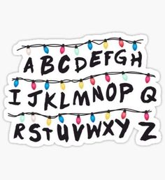 a christmas light alphabet sticker