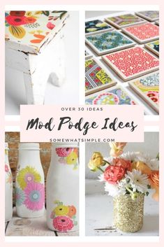 some vases with flowers in them and the words over 30 ideas for mad fridge ideas