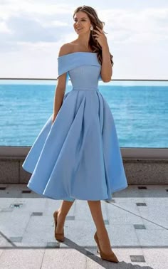 BAG Tea Length Cocktail Dresses, Chique Outfit, Formal Wedding Guest Dress, Satin Cocktail Dress, فستان سهرة, Tea Length Dresses, Glam Dresses, Tea Length, Classy Dress