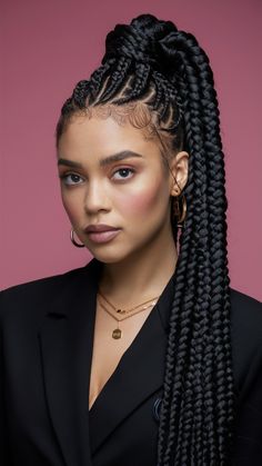 "Explore the Y2K hair trends with these fabulous braided styles for Black women 💖. Discover the step-by-step process on our blog. Save this pin for an iconic 2000s hair reference! #Y2KFashion #BraidedStyles" Braided Styles For Black Women, 00s Hairstyles, 4 Braids Hairstyle, Natural Hair Box Braids, Stylish Braids, Hair Box Braids, 2000s Hair, Iconic 2000s, Short Hair Bride