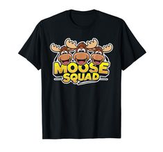 PRICES MAY VARY. This Moose Shirt makes some awesome apparel for people who just love Mooses. This Moose Lover Tshirt with the phrase Moose Squad makes the ideal shirt for Moose Lovers around the world. Lightweight, Classic fit, Double-needle sleeve and bottom hem Moose Shirt, Branded T Shirts, Just Love, Moose, Top Styles, Around The World, Fashion Branding, T Shirts, The World