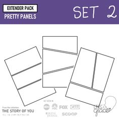 the story of you set 2 paper pack is shown in three different sizes and colors