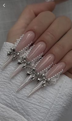 Nail Ideas Stiletto, Stiletto Nail Ideas, Baddie Nail Ideas, Stilleto Nails Designs, Long Acrylic Nails Coffin, Unique Acrylic Nails, Bling Acrylic Nails, Acrylic Nails Coffin Short