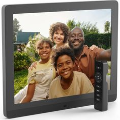 an image of a family on the tv screen