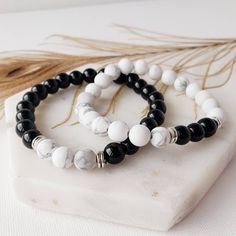 Whether you are away from a friend or your loved one you can show how much they really mean to you by giving them this cute bracelet set. Express the love between you and your spouse, boyfriend or girlfriend with this matching bracelets set. Get an instant 20% OFF coupon code to use on your first order when you join my KrisiaArt Jewelry Club! RESERVE YOUR DISCOUNT HERE: copy the link and paste in a new browser: http://bit.ly/KA20off * Wearing White Howlite & Black Jasper healing crystals may Cheap White Bracelets For Best Friend, Minimalist Black Friendship Bracelets For Best Friend, Handmade Black Jewelry For Best Friend Gift, Trendy Friendship Bracelets With 8mm Beads, Trendy Hypoallergenic Bracelet For Best Friend, Casual Black Jewelry For Best Friend Gift, Silver Beaded Bracelets For Couples Gift, Black Bracelet Jewelry For Best Friend Gift, Black Couples Bracelets For Best Friend Gift