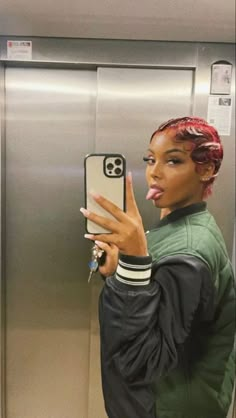 Finger Waves For Black Women Dyed, Figure Waves Short Hair, Color Pixie Hair Black Women, Curly Pixie Cuts Black Women, Hairstylist Aesthetic, Big Chop Hairstyles