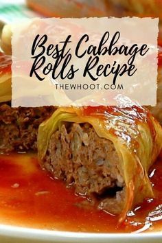 the best cabbage rolls recipe is made with beef, cheese and tomato sauce it's so easy to make