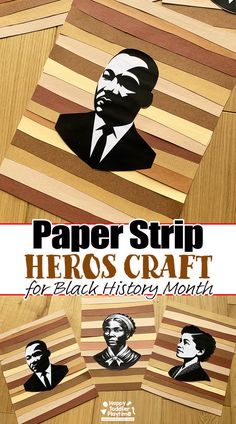 paper strip hero craft for black history month