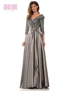 The romantic sleeves make this gown a timeless and elegant choice. Treat yourself to something beautiful that will last a lifetime with this mother of the bride dress. Perfect for formal, evening party, church and other special occasion and mother of the bride.Fabric : Sequins, TaffetaLength : Full LengthSleeve Style : 3/4 SleeveColors : Charcoal, Navy, WineSizes : 4, 6, 8, 10, 12, 14, 16, 18, 20, 22, 24, 26Fully LinedOccasion : Formal, Evening Party, Mother of the Bride, Church, Wedding Guest 55 Birthday, Pleated Skirt Fall, Godmother Dress, Mob Dress, Colors Dress, Sequin Evening Gowns, Taffeta Fabric, Evening Dresses With Sleeves, Dresses Formal Elegant