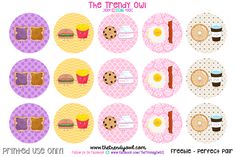 the trendy quilt cupcakes and donuts are featured in this free printable