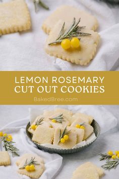 These Lemon Rosemary Cut Out Cookies are a perfect blend of zesty lemon and earthy rosemary—ideal for any occasion that needs a little extra flair! Sugar Cookie Flavors, Sugar Cookie Glaze, Pecan Pie Cookies, Cookie Glaze, Milk Chocolate Chip Cookies, Fruit Cookies, Summertime Recipes