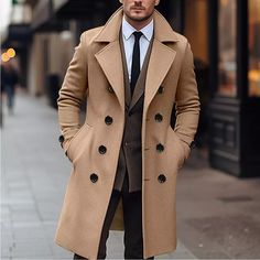 Formal Winter Outfits Men, Trenchcoat Men, Men Coat Outfit, Casual Streetwear Men, Long Jacket Outfit, Winter Fashion Men, Mens Fall Outfits, Men Coat