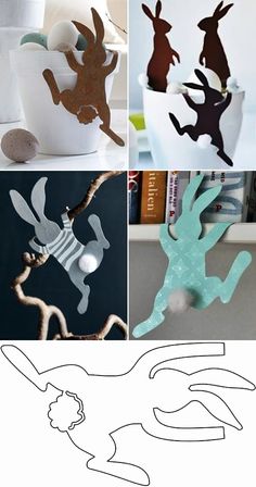 some paper cut outs that are in the shape of animals