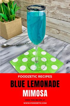 Blue Lemonade Mimosa Blue Mimosa Recipe, Lemonade Mimosa, Blue Mimosa, Blue Raspberry Lemonade, Blue Lemonade, Party 2023, Bubble Guppies, Raspberry Lemonade