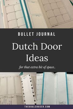 Bullet Journal Dutch Door Ideas: When I know it’s going to be busy, I create a simple ‘dutch door’ hack of my bullet journal. It’s simple and it works a treat! via @thegoalchaser #bulletjournal #bulletjournalideas #dutchdoor #bujo Dutch Door Journal Ideas, Journal Dutch Door Ideas, Bullet Journal Dutch Door Ideas, Dutch Door Ideas, Ideas Bullet Journal, Dutch Doors, Organizing Life, Ideas Journal