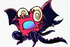 an image of a cartoon bat with big eyes