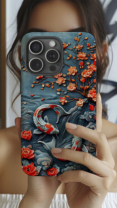 3D Japanese Koi Fish Phone Case for iPhone 11, 12, 13, 14, 15, Pro Max, Mini, Plus. Tough protective cover with intricate koi fish design. Koi Fish Iphone Wallpaper, Jellyfish Phone Case, Chinese Phone Case, Koi Fish Designs, Koi Fish Phone Case, Japanese Koi, Tiger Phone Case