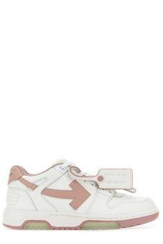 Step up your street style with these low top trainers from Off-White. The white and pink leather upper, arrows motif, and distinctive zip tie logo plaque make these kicks a standout choice for any casual look. White and pink leather upper Arrows motif Branded lace-up fastening Distinctive zip tie logo plaque Round toe Rubber sole | Off-White Women's Out Of Office White/pink Low Trainer Sneaker | Size IT 36 | OWIA259C99LEA005 Tie Logo, Out Of Office, Leather Cap, Boot Pumps, Beach Tote Bags, Sneaker Heels, Emilio Pucci, Canvas Sneakers, Pink Leather