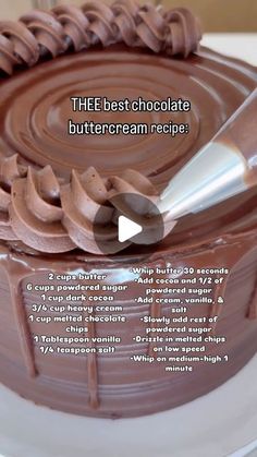 the best chocolate buttercream recipe