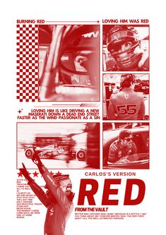 the poster for red from the vault shows an image of a man with his arms in the air