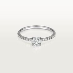 it's the way the diamonds are inset on the paved band Cartier Diamond Rings, Weding Rings, Trinity Bracelet, Cartier Ring, Love Ring, Ring Ring, Brilliant Cut Diamond, The Creation, Cartier